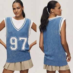 Pilcro For Anthropologie Sleeveless Twofer Sweater